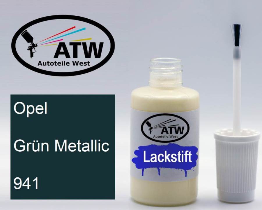 Opel, Grün Metallic, 941: 20ml Lackstift, von ATW Autoteile West.